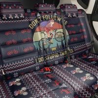 Santa Claus On Mountain Bike Back Car Seat Cover Christmas Gifts DT04 - Wonder Print Shop