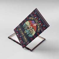 Santa Claus On Mountain Bike Canvas Wall Art Christmas Gifts DT04 - Wonder Print Shop