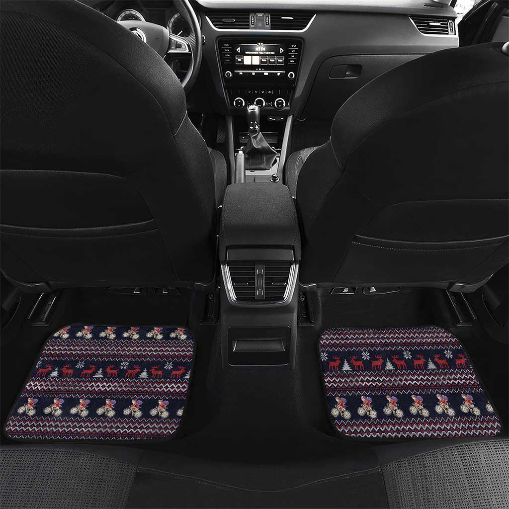 Santa Claus On Mountain Bike Car Mats Christmas Gifts DT04 - Wonder Print Shop