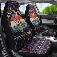 Santa Claus On Mountain Bike Car Seat Cover Christmas Gifts DT04 - Wonder Print Shop