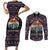 Santa Claus On Mountain Bike Couples Matching Short Sleeve Bodycon Dress and Long Sleeve Button Shirt Christmas Gifts DT04 - Wonder Print Shop