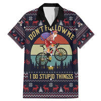 Santa Claus On Mountain Bike Family Matching Mermaid Dress and Hawaiian Shirt Christmas Gifts DT04 - Wonder Print Shop