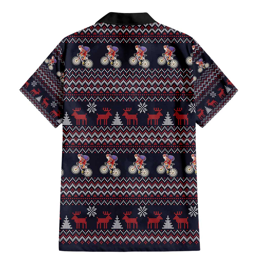 Santa Claus On Mountain Bike Family Matching Mermaid Dress and Hawaiian Shirt Christmas Gifts DT04 - Wonder Print Shop