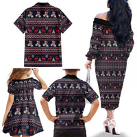 Santa Claus On Mountain Bike Family Matching Off The Shoulder Long Sleeve Dress and Hawaiian Shirt Christmas Gifts DT04 - Wonder Print Shop