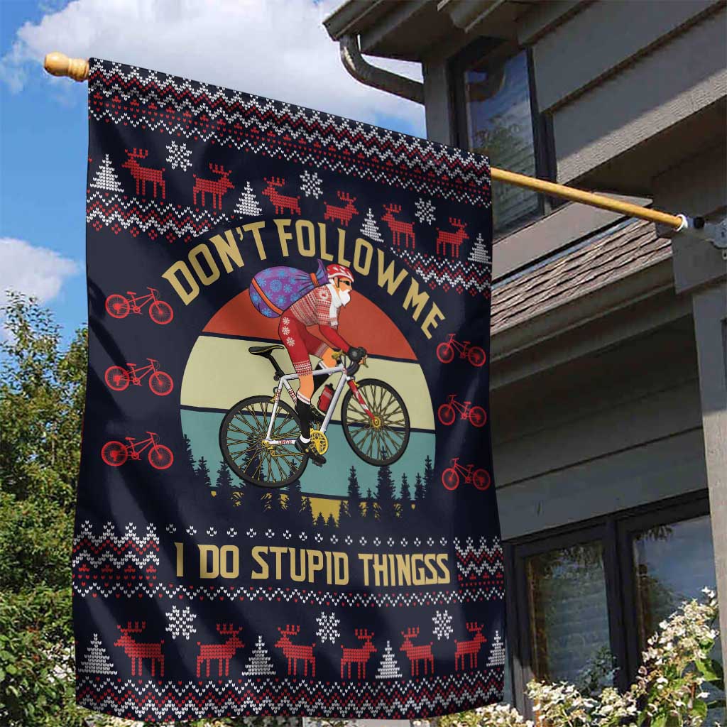 Santa Claus On Mountain Bike Garden Flag Christmas Gifts DT04 - Wonder Print Shop