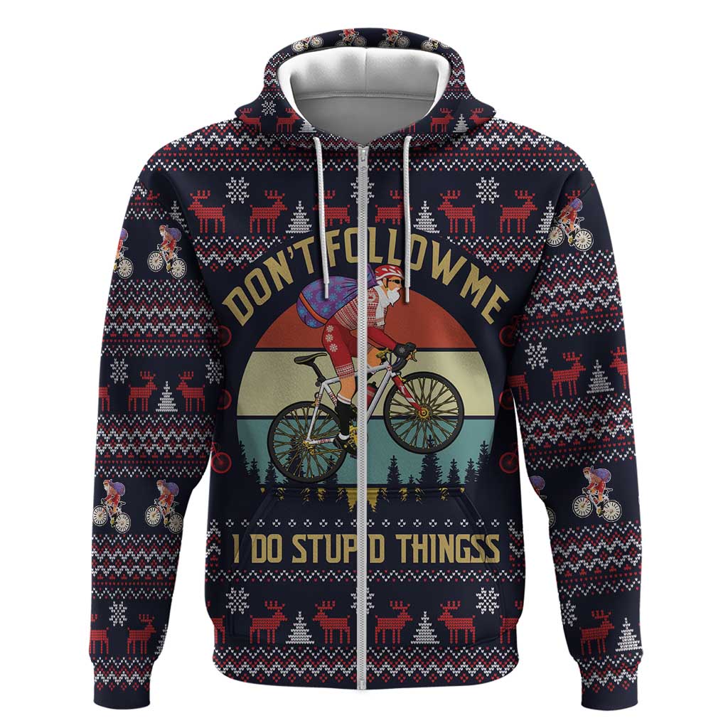 Santa Claus On Mountain Bike Hoodie Christmas Gifts DT04 - Wonder Print Shop