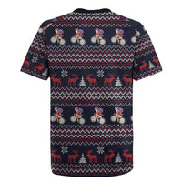 Santa Claus On Mountain Bike Rugby Jersey Christmas Gifts DT04 - Wonder Print Shop