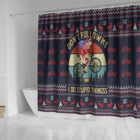 Santa Claus On Mountain Bike Shower Curtain Christmas Gifts