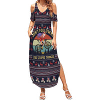 Santa Claus On Mountain Bike Summer Maxi Dress Christmas Gifts DT04 - Wonder Print Shop