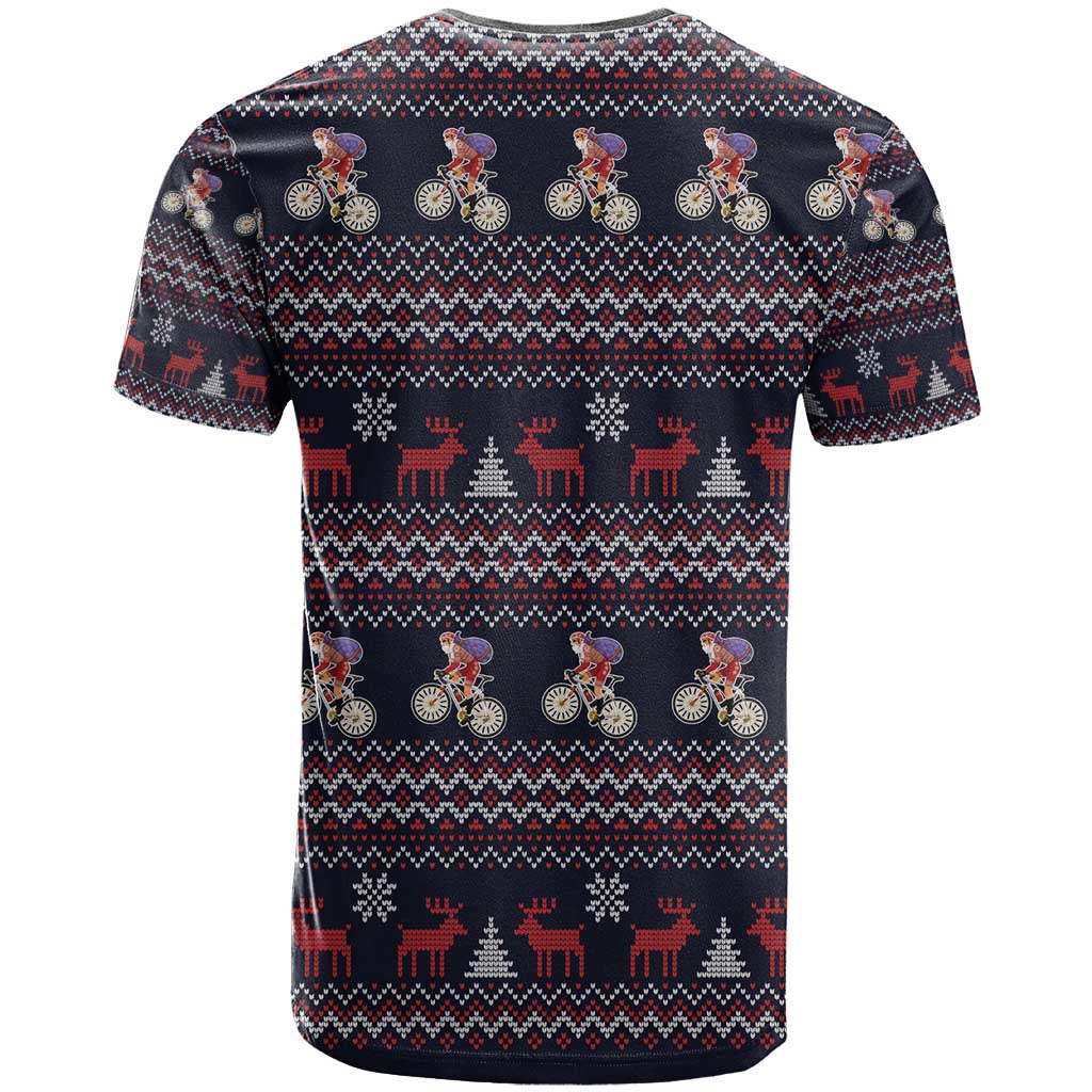 Santa Claus On Mountain Bike T Shirt Christmas Gifts DT04 - Wonder Print Shop