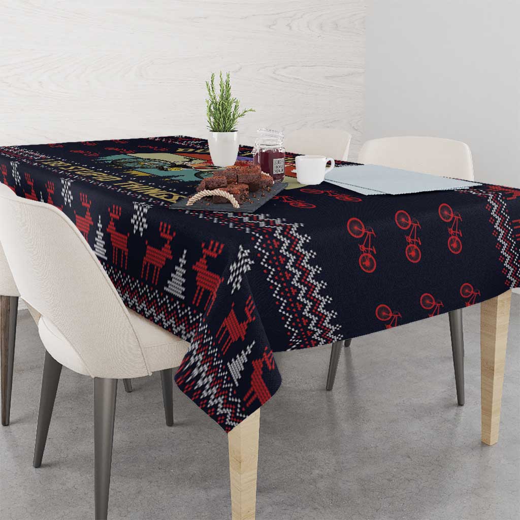 Santa Claus On Mountain Bike Tablecloth Christmas Gifts DT04 - Wonder Print Shop