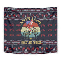Santa Claus On Mountain Bike Tapestry Christmas Gifts DT04 - Wonder Print Shop