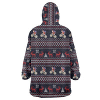 Santa Claus On Mountain Bike Wearable Blanket Hoodie Christmas Gifts DT04 - Wonder Print Shop