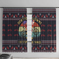 Santa Claus On Mountain Bike Window Curtain Christmas Gifts DT04 - Wonder Print Shop