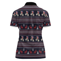 Santa Claus On Mountain Bike Women Polo Shirt Christmas Gifts DT04 - Wonder Print Shop