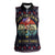 Santa Claus On Mountain Bike Women Sleeveless Polo Shirt Christmas Gifts DT04 - Wonder Print Shop