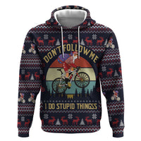 Santa Claus On Mountain Bike Zip Hoodie Christmas Gifts DT04 - Wonder Print Shop
