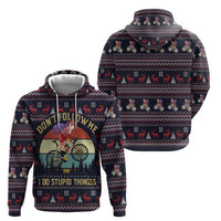 Santa Claus On Mountain Bike Zip Hoodie Christmas Gifts DT04 - Wonder Print Shop