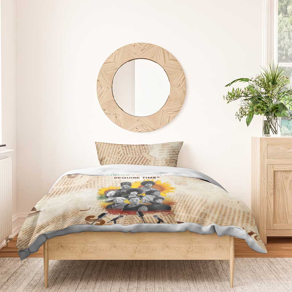 African Bedding Set Civil Rights Female Leaders Sunflower
