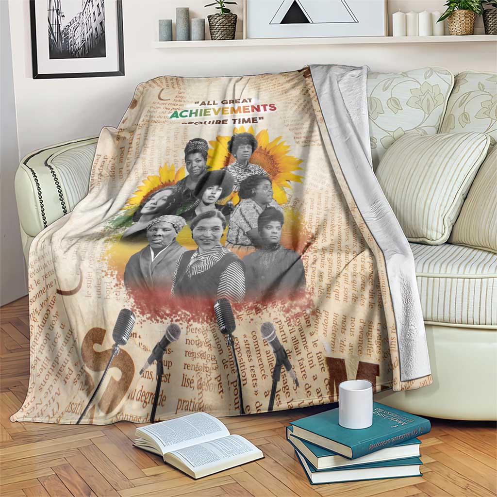 African Blanket Civil Rights Female Leaders Sunflower