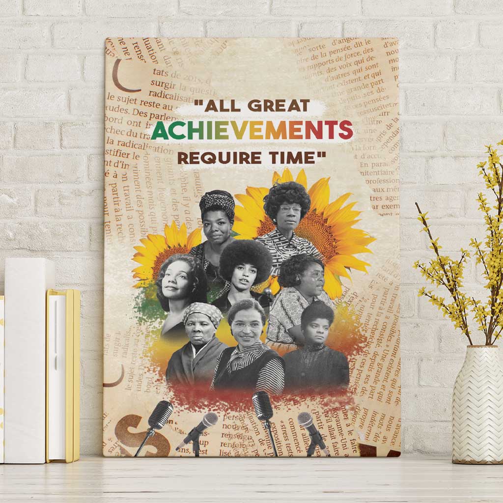 African Canvas Wall Art Civil Rights Female Leaders Sunflower