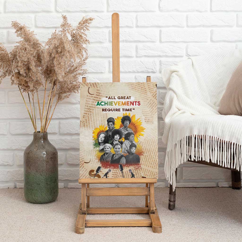 African Canvas Wall Art Civil Rights Female Leaders Sunflower