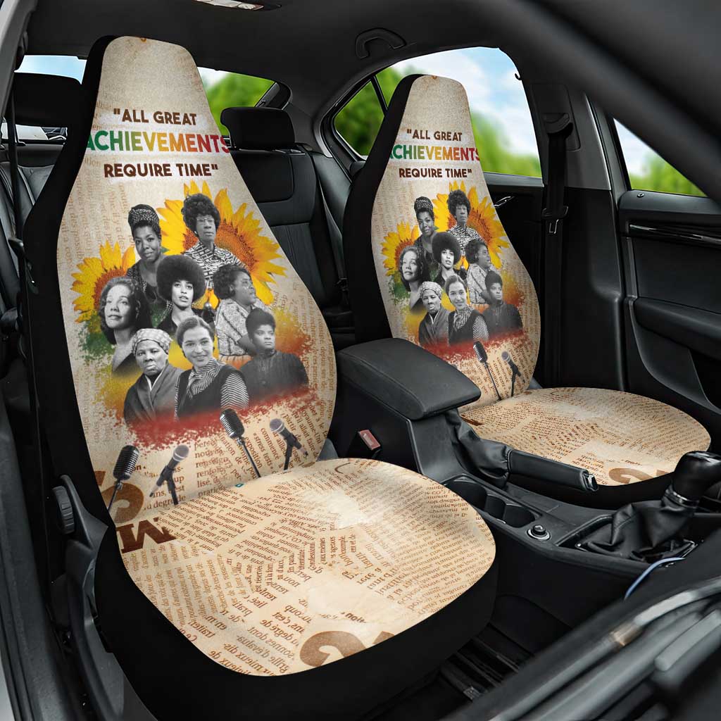 African Car Seat Cover Civil Rights Female Leaders Sunflower