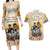African Couples Matching Long Sleeve Bodycon Dress and Hawaiian Shirt Civil Rights Female Leaders Sunflower