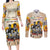 African Couples Matching Long Sleeve Bodycon Dress and Long Sleeve Button Shirt Civil Rights Female Leaders Sunflower