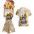 African Couples Matching Mermaid Dress and Hawaiian Shirt Civil Rights Female Leaders Sunflower