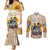 African Couples Matching Mermaid Dress and Long Sleeve Button Shirt Civil Rights Female Leaders Sunflower