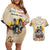 African Couples Matching Off Shoulder Short Dress and Hawaiian Shirt Civil Rights Female Leaders Sunflower