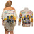 African Couples Matching Off Shoulder Short Dress and Long Sleeve Button Shirt Civil Rights Female Leaders Sunflower