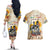 African Couples Matching Off The Shoulder Long Sleeve Dress and Hawaiian Shirt Civil Rights Female Leaders Sunflower