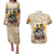 African Couples Matching Puletasi and Hawaiian Shirt Civil Rights Female Leaders Sunflower