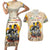 African Couples Matching Short Sleeve Bodycon Dress and Hawaiian Shirt Civil Rights Female Leaders Sunflower