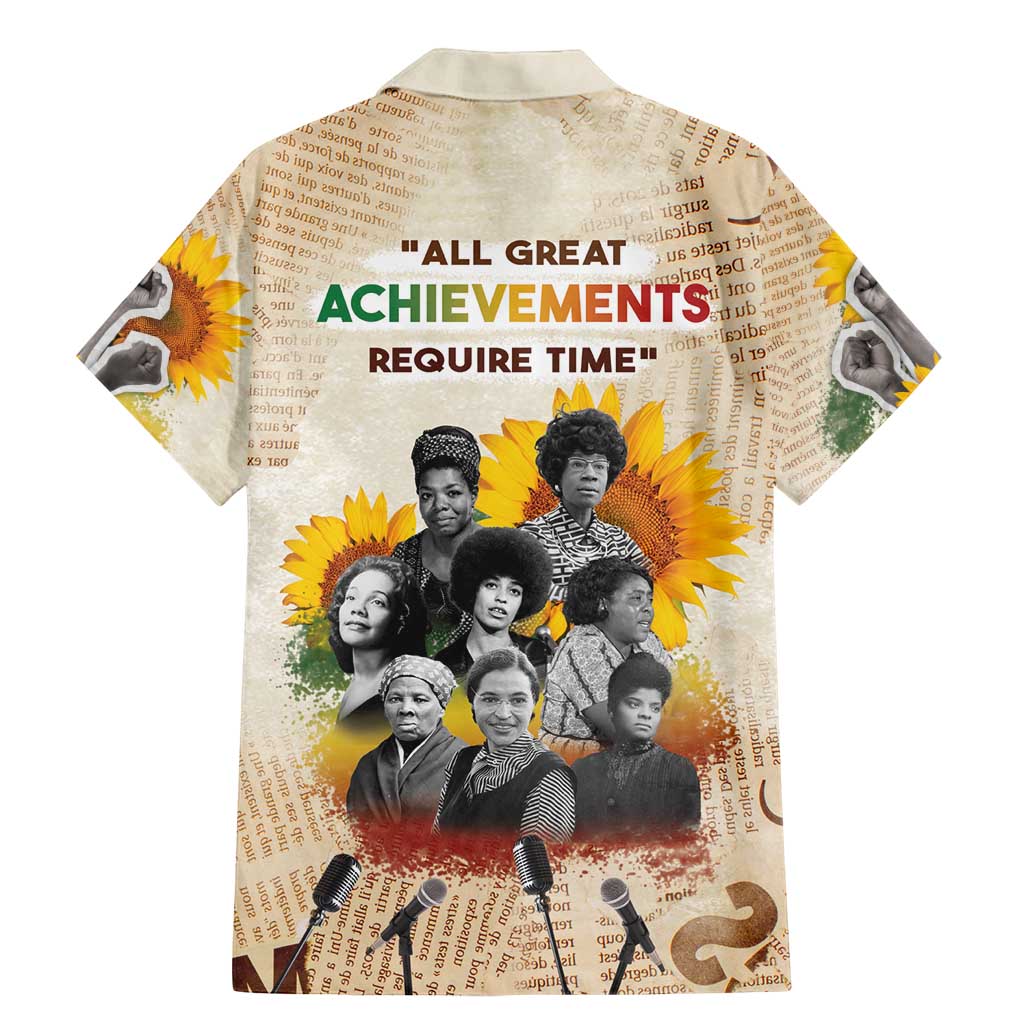 African Family Matching Mermaid Dress and Hawaiian Shirt Civil Rights Female Leaders Sunflower