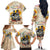 African Family Matching Off The Shoulder Long Sleeve Dress and Hawaiian Shirt Civil Rights Female Leaders Sunflower