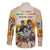 African Family Matching Off The Shoulder Long Sleeve Dress and Hawaiian Shirt Civil Rights Female Leaders Sunflower