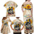African Family Matching Off Shoulder Maxi Dress and Hawaiian Shirt Civil Rights Female Leaders Sunflower