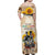 African Family Matching Off Shoulder Maxi Dress and Hawaiian Shirt Civil Rights Female Leaders Sunflower