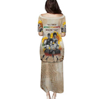 African Family Matching Puletasi and Hawaiian Shirt Civil Rights Female Leaders Sunflower
