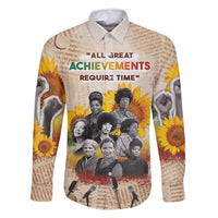African Family Matching Summer Maxi Dress and Hawaiian Shirt Civil Rights Female Leaders Sunflower