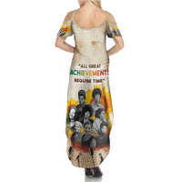 African Family Matching Summer Maxi Dress and Hawaiian Shirt Civil Rights Female Leaders Sunflower