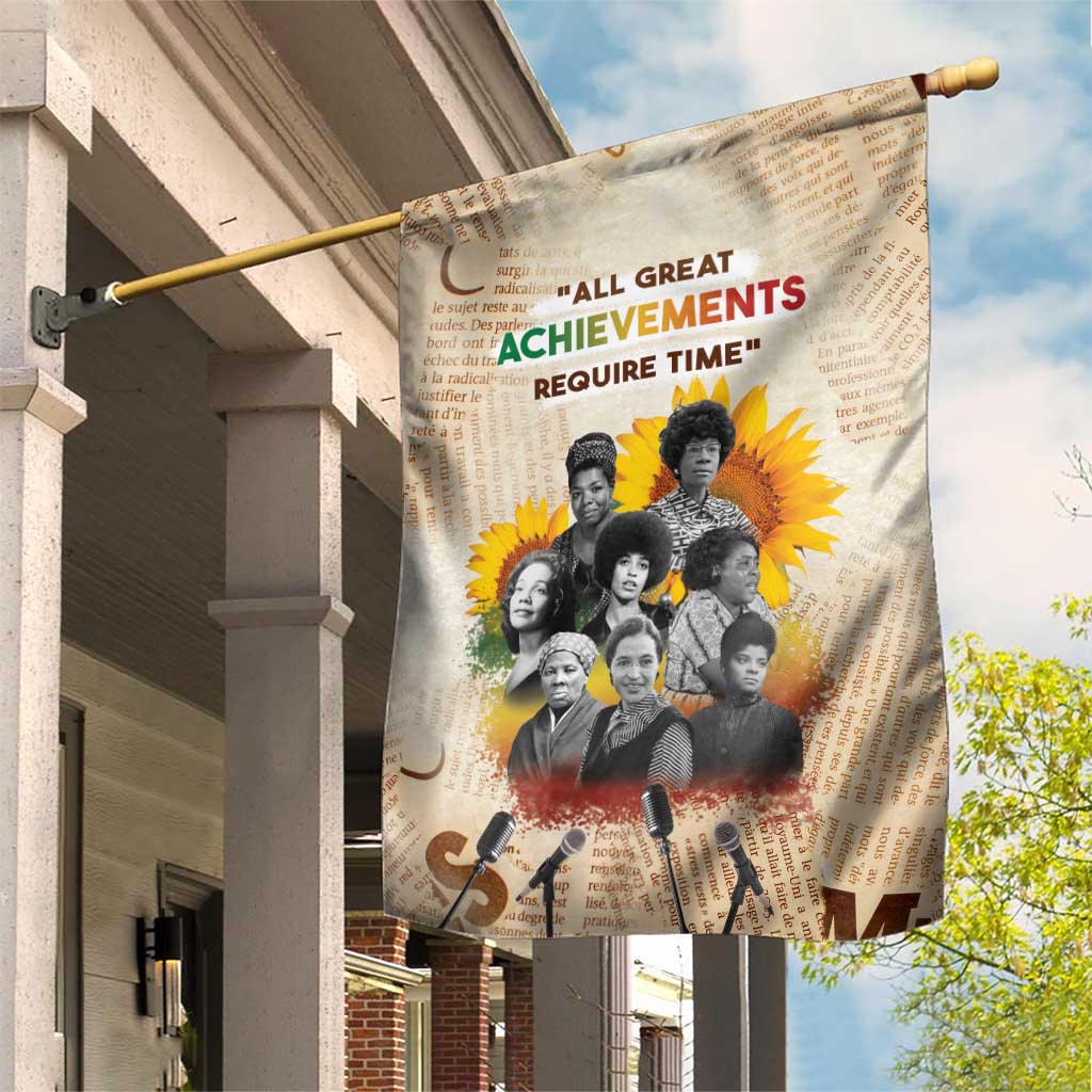 African Garden Flag Civil Rights Female Leaders Sunflower