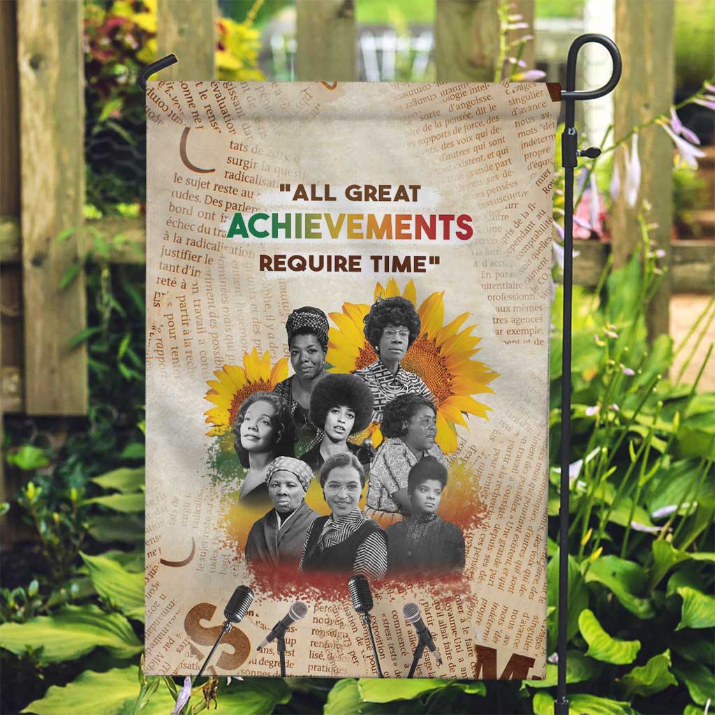 African Garden Flag Civil Rights Female Leaders Sunflower