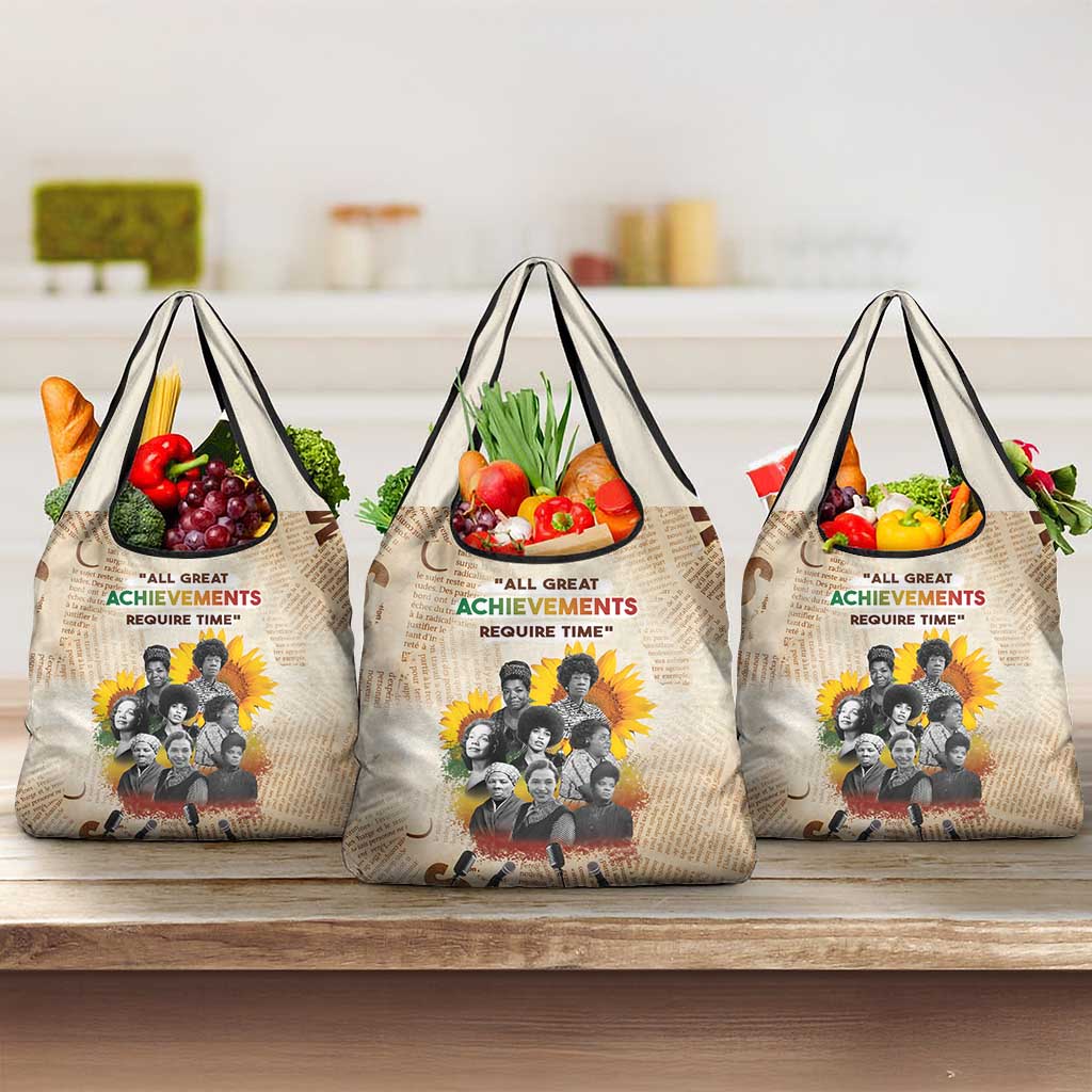 African Grocery Bag Civil Rights Female Leaders Sunflower