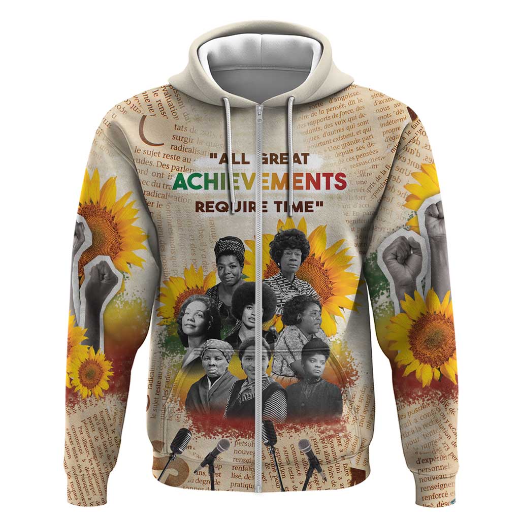 African Hoodie Civil Rights Female Leaders Sunflower