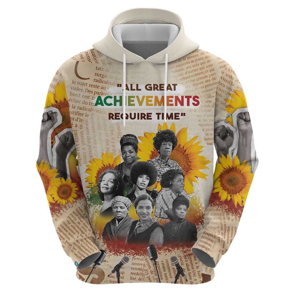 African Hoodie Civil Rights Female Leaders Sunflower