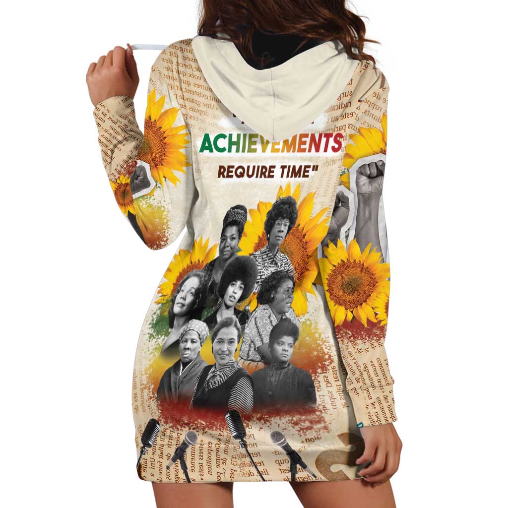 African Hoodie Dress Civil Rights Female Leaders Sunflower